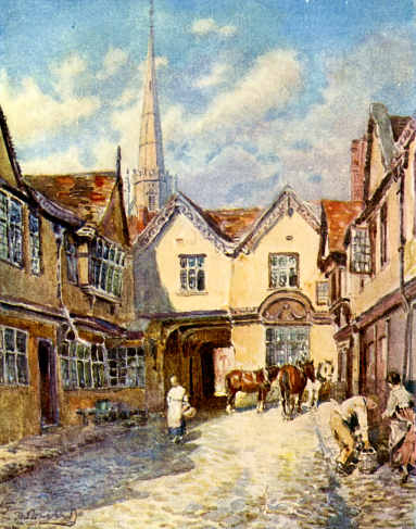 Fred Whitehead's painting of Palace Yard.