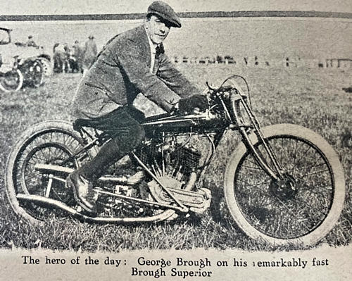 Brough on his Brough Superior, 1923