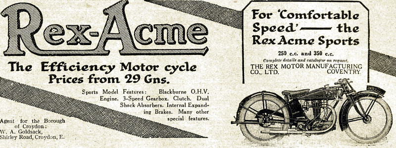 Rex-Acme sports bike advert