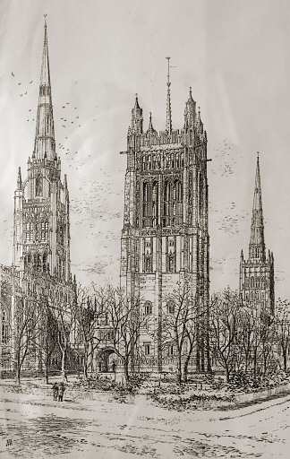 Drawing of the proposed campanile 1891