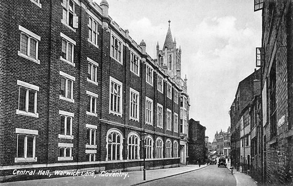 Central Hall, Warwick Row in the 1930s
