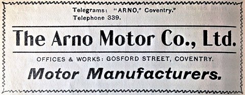 Arno Motor Co. advert