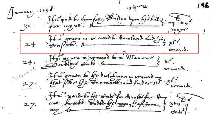 Caludon Accounts 1598 99