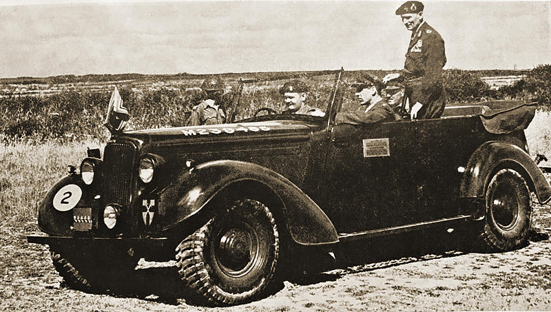 Montgomery in his Humber staff car c1944