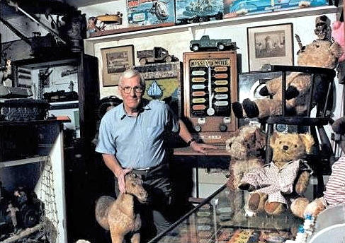 Ron with his toy collection
