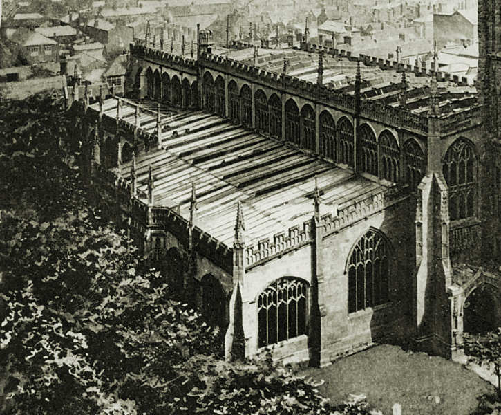 Coventry Cathedral before and after the raid
