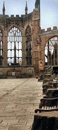 Looking down the line of pillars in the Old cathedral 2004