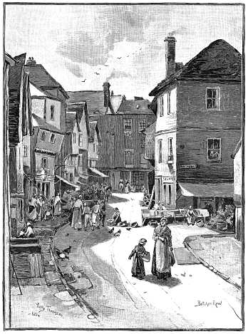 Victorian drawing of Butcher Row