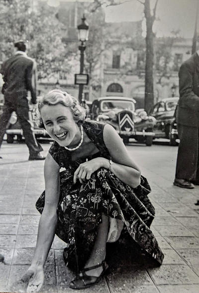 Catherine Binns in Paris c1950s