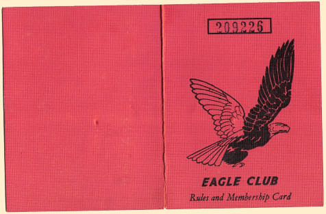 Mick's Eagle Club Membership Card