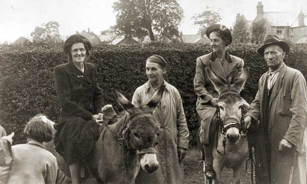 Mick's Nan is the lady on the donkey on the right