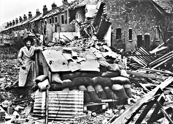 Somerset Road, Radford, after a raid
