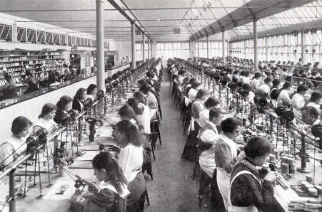 Rotherham's watch making factory around 1910