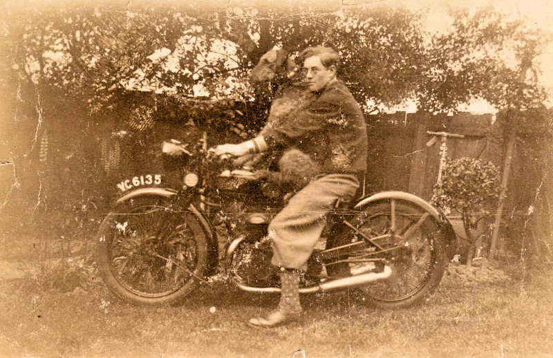 Eric Wilson on his motorbike