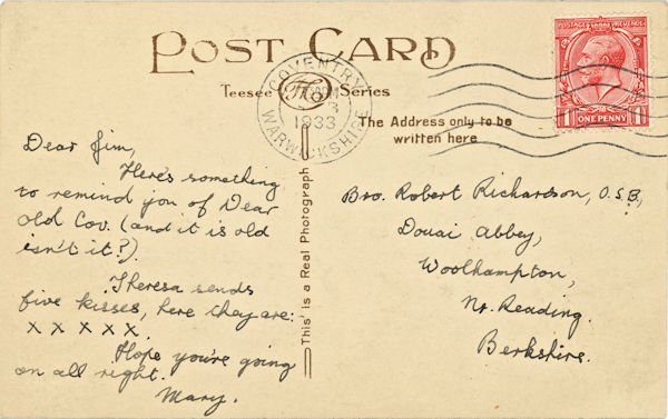 A Postcard from Coventry.