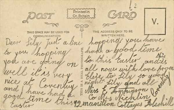 A Postcard from Coventry.