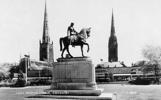 Broadgate and Godiva statue 1950s