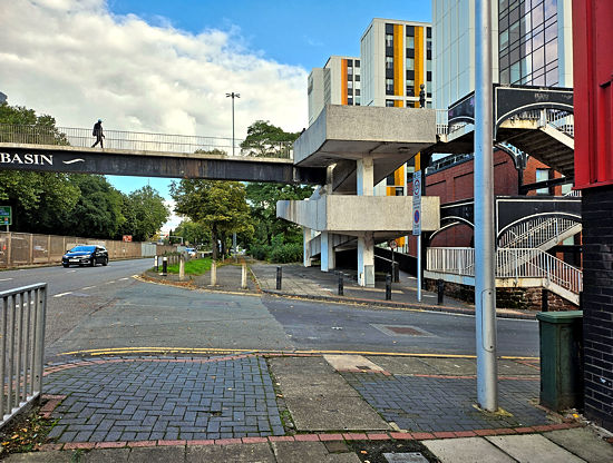 Bishop Street looking towards where the gate once stood