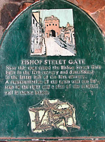 Bishop gate plaque