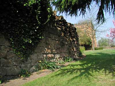 Part of the wall in Lady Herbert's garden